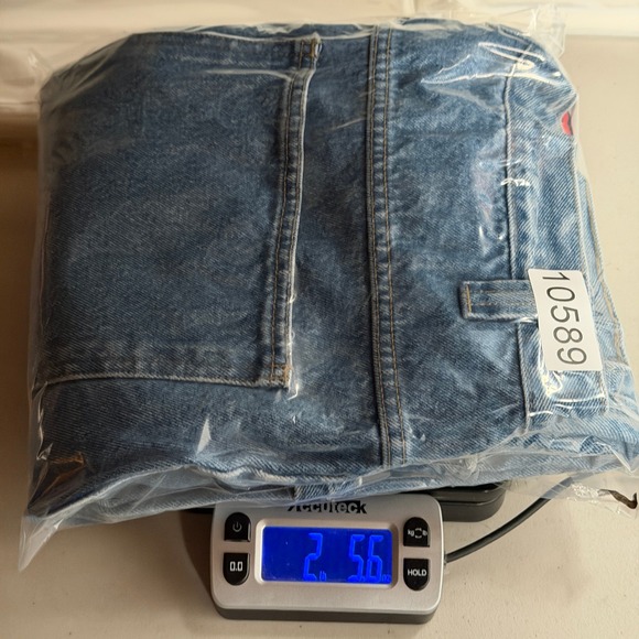 B One Soul Vintage‎ Baggy Cargo Jeans Light Wash Embroidered Dragon 36x32 Mens - Picture 13 of 13